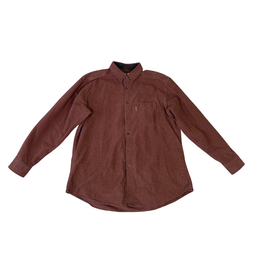 Woolrich Rust Heather Button Up Flannel Shirt US Men's XL